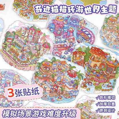 Cute Whimsical Cat Land