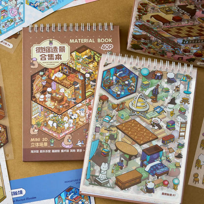 20 Mini Scenes Landscape Stickers Collection