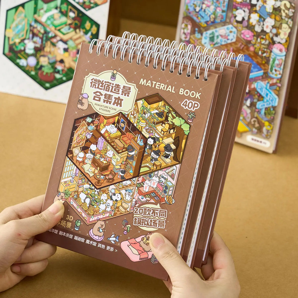 20 Mini Scenes Landscape Stickers Collection