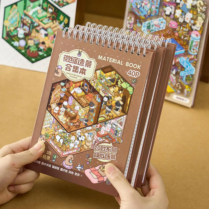 20 Mini Scenes Landscape Stickers Collection