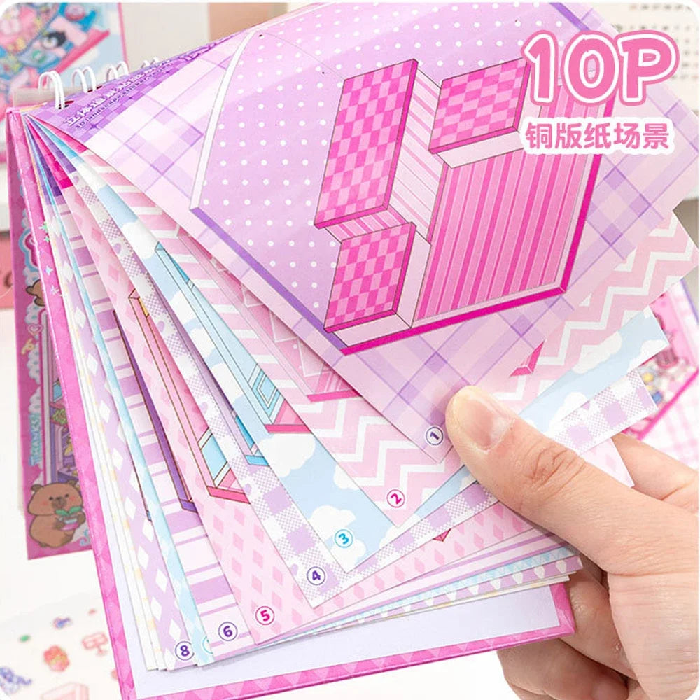 10 Miniature Capybara Sticker Scenes