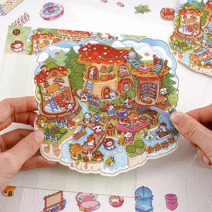 Cute Whimsical Cat Land