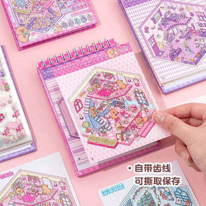 10 Miniature Capybara Sticker Scenes