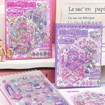 10 Miniature Capybara Sticker Scenes