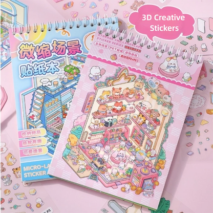 Cute Puppy 3D Landscape Sticker Book